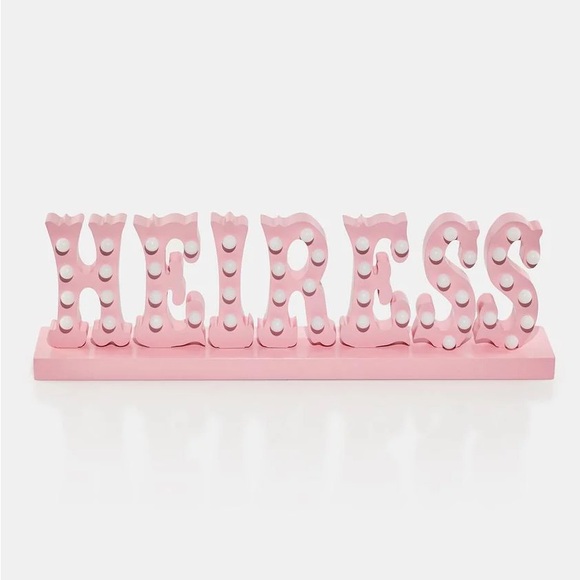 Pink HEIRESS light up sign - Picture 3 of 3